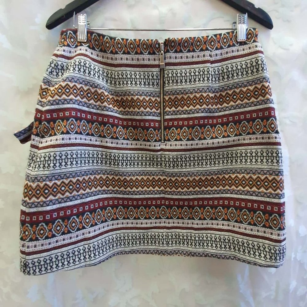 PREM Boho Tribal Wrap High Waisted Mini Skirt NWT - Picture 9 of 9